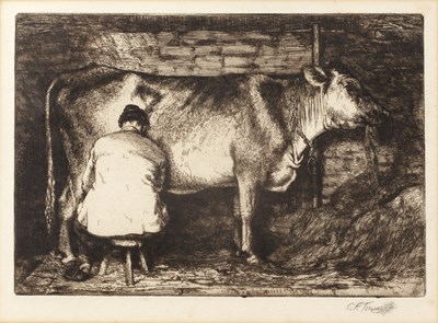 Lot 202 - Charles Tunnicliffe (1901-1979) Milking The...