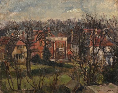 Lot 52 - Montague Leder (1897-1976) Houses at Hampstead...