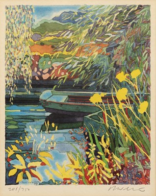 Lot 159 - Peter Welton (b.1933) Giverny lithograph,...