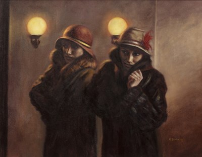Lot 332 - Hamish Blakely (b.1968) The Speculators oil on...