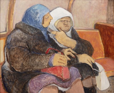 Lot 340 - John Der (1926-1996) Idel Talk, 1992 oil on...