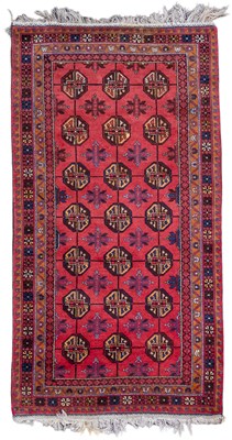 Lot 482 - A mid 20th century hand woven Turkmen rug