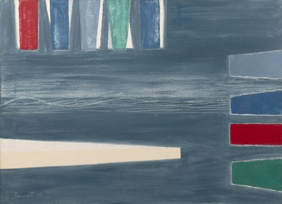 Lot 176 - Druie Bowett (1924-1998) Nautic, 1995 oil on...