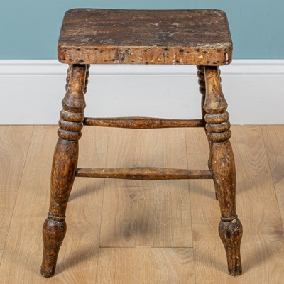Lot 466 - An antique stool