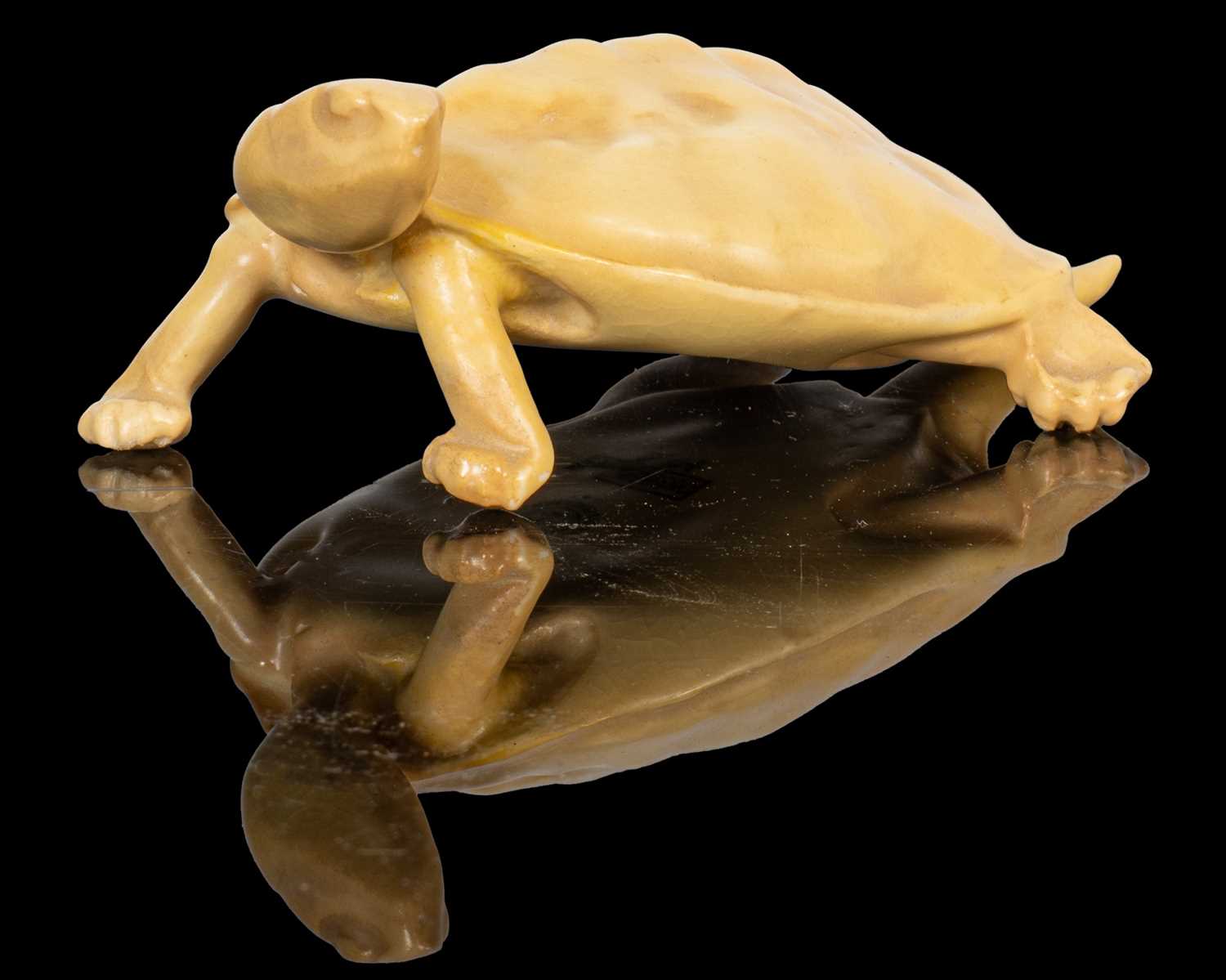 Lot 262 - A Royal Worcester 'Netsuke' porcelain tortoise or turtle