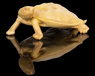 Lot 262 - A Royal Worcester 'Netsuke' porcelain tortoise or turtle