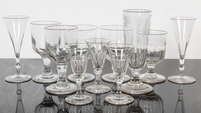 Lot 396 - A group of eleven 19th century and later glasses