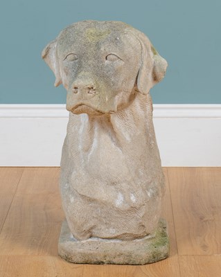 Lot 1103 - A sculptural bust of a Labrador