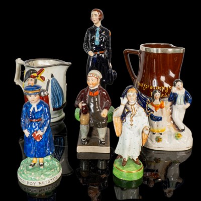 Lot 447 - A mixed group of 19th century and later ceramics