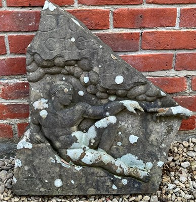 Lot 1072 - A hand-carved sculptural plaque depicting the creation of Adam