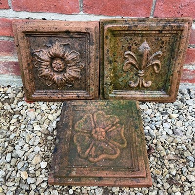 Lot 1109 - A set of three handmade Italian terracotta plaques