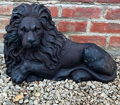 Lot 1042 - A Victorian cast iron lion