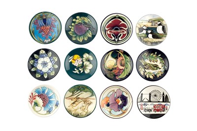Lot 554 - Moorcroft Pottery Collection of pin dishes of...