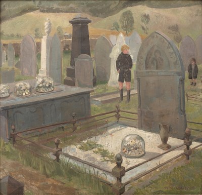 Lot 220 - Prid Lasenby (1909-1996) French Churchyard,...