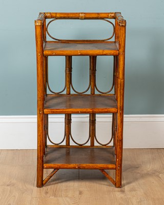 Lot 367 - A bamboo set of shelves