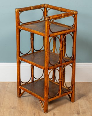 Lot 367 - A bamboo set of shelves