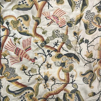 Lot 460 - A set of three pairs of lined curtains