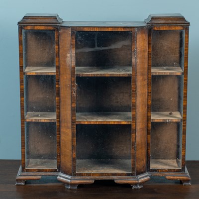 Lot 361 - A break-front display cabinet
