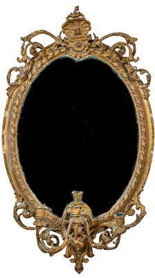 Lot 278 - A 19th century girandole mirror
