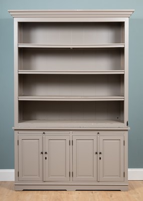 Lot 224A - A grey-painted bookcase