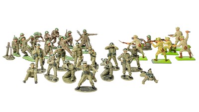 Lot 1308A - A collection of toy soldiers, model machines, and Lego