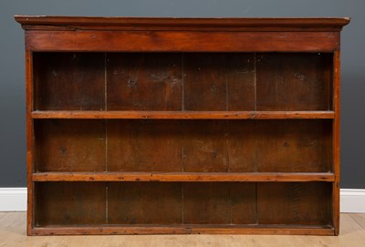 Lot 477 - A 19th century mahogany plate rack of three...