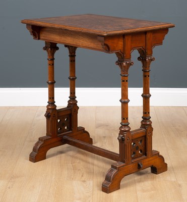 Lot 457 - A Victorian walnut occasional table with a...