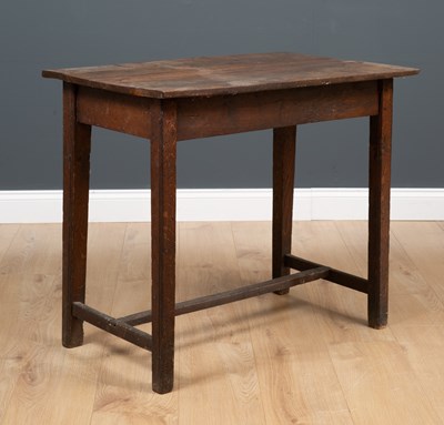 Lot 464 - An 18th century oak rectangular table with...