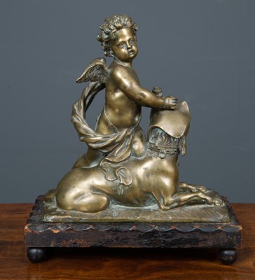 Lot 85 - A 19th century cast gilt metal statue...