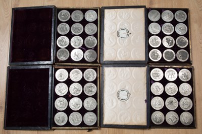 Lot 30 - A set of three leather bound volumes numbers 3...