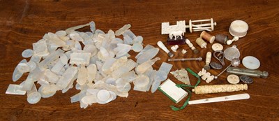 Lot 34 - A 19th century Chinese carved ivory needle...