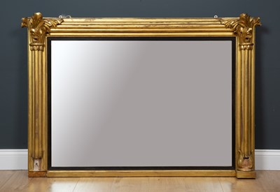 Lot 422 - A Regency giltwood overmantle mirror the...