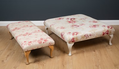 Lot 509 - A rectangular low stool with beechwood...