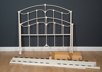 Lot 511 - A modern white painted wrought iron bedstead,...