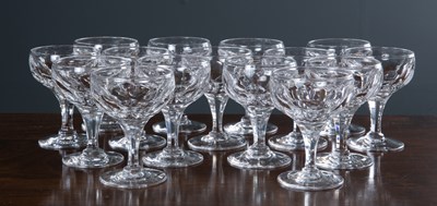 Lot 634 - A group of fifteen Webb style glass royal...