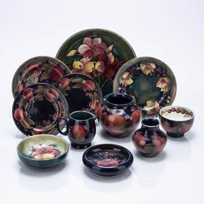 Lot 387 - Moorcroft pottery Collection of eleven pieces,...