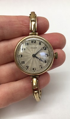 Lot 190 - A lady's bracelet watch by Rolex, the circular...