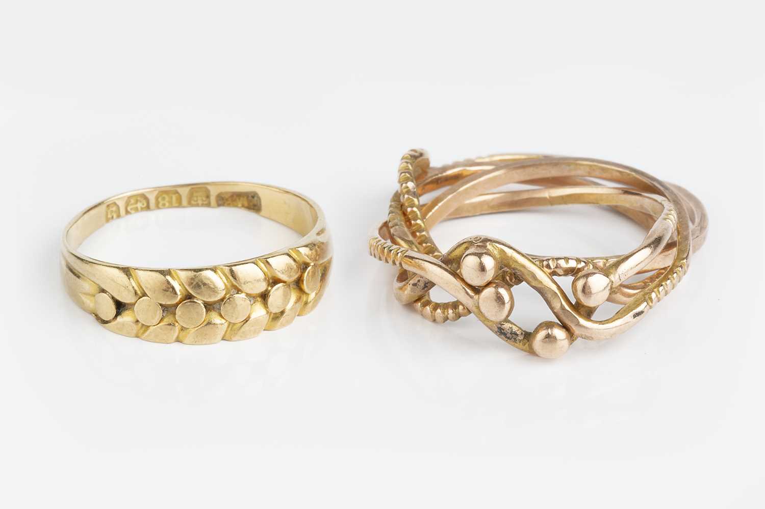 Lot 82 - Two dress rings, comprising a late Victorian...