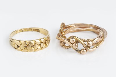 Lot 82 - Two dress rings, comprising a late Victorian...