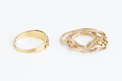 Lot 82 - Two dress rings, comprising a late Victorian...