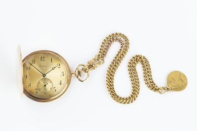 Lot 195 - A hunter pocket watch by Longines and an...