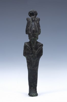 Lot 260 - Egyptian bronze figure depicting Osiris,...