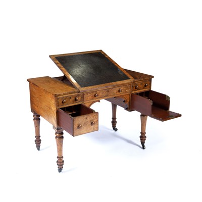 Lot 1 - Walnut architects or draftsman's desk...