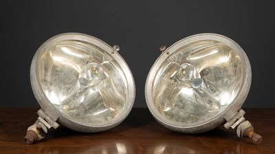 Lot 225 - A pair of Marchal metal and chrome plated...