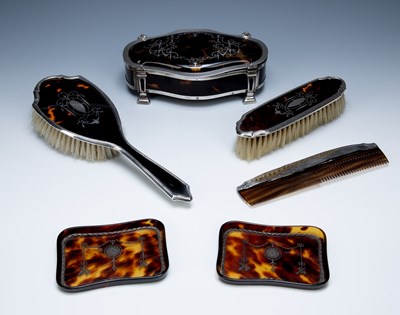 Lot 242 - Collection of tortoiseshell items consisting...