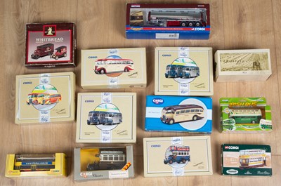 Lot 97 - A collection of Corgi boxed model buses...