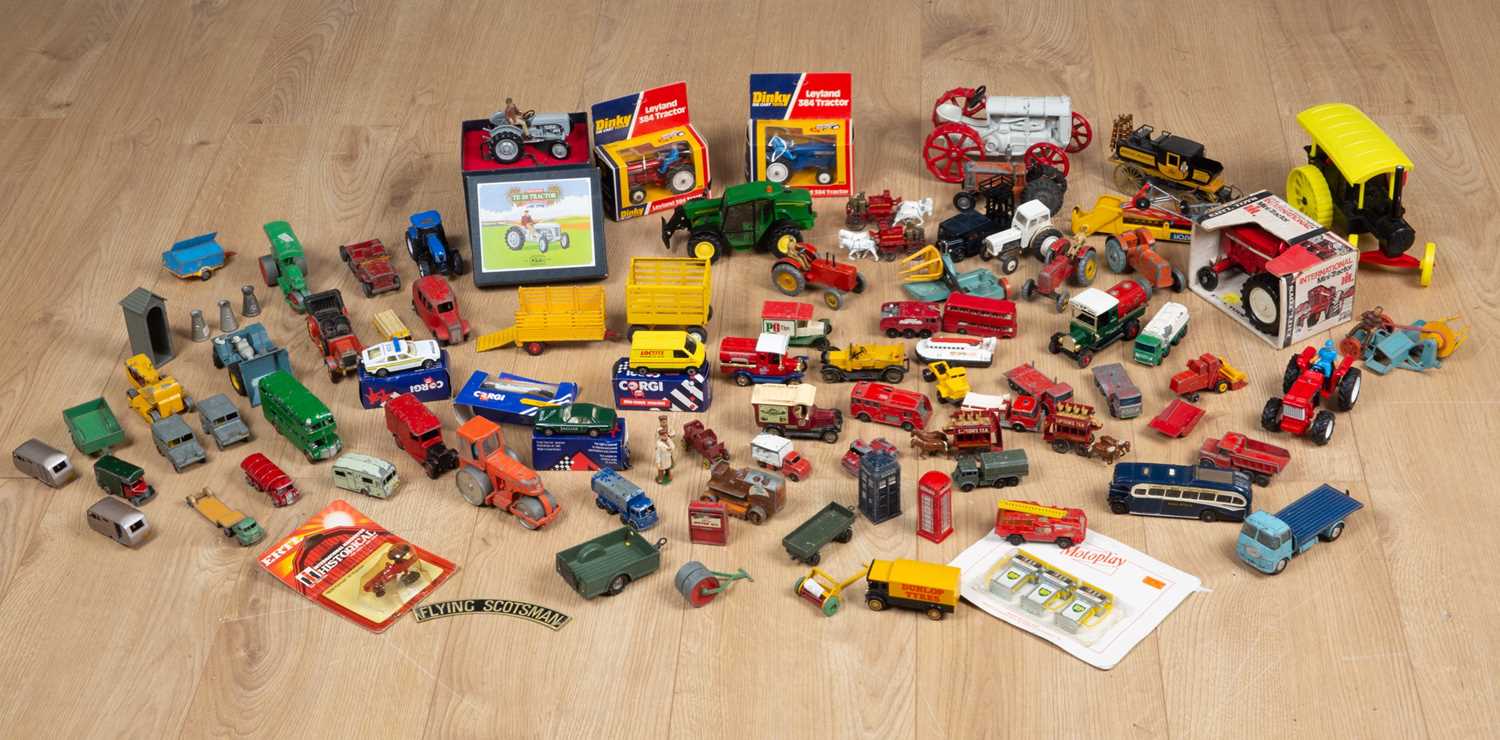 Lot 107 - Two boxed Dinky die-cast Leyland 384 tractors;...