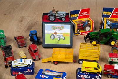 Lot 107 - Two boxed Dinky die-cast Leyland 384 tractors;...