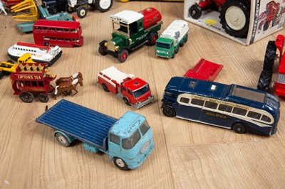 Lot 107 - Two boxed Dinky die-cast Leyland 384 tractors;...