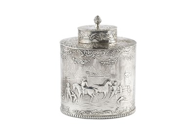 Lot 463 - A late 19th century German (Hanau) silver tea...